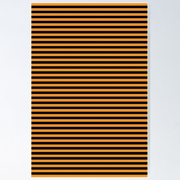 Item preview, Tiny ORANGE and BLACK Horizontal PINSTRIPES  designed and sold by RachelMacht.