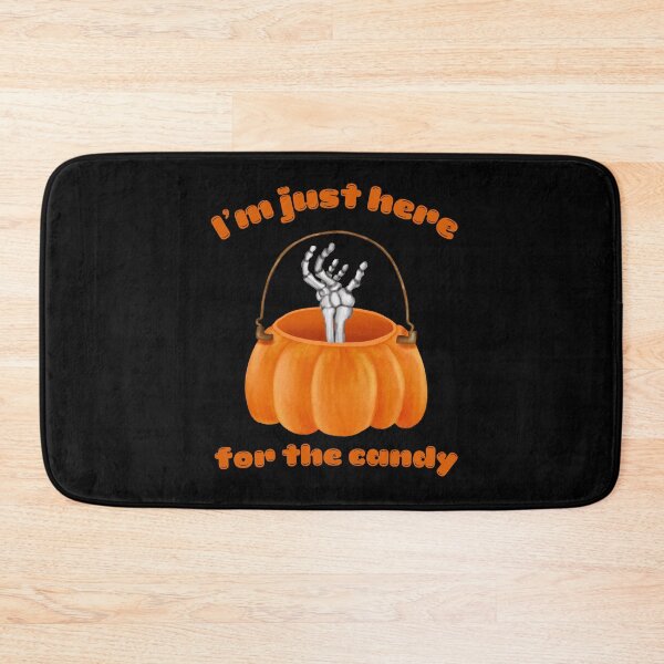 Item preview,  Im just here for the candy, skeleton, pumpkin designed and sold by EULALIA Twarog.