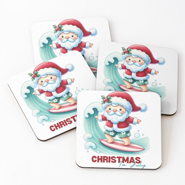 Item preview, Christmas in July, Surfing Santa Fun designed and sold by Cherrita07.
