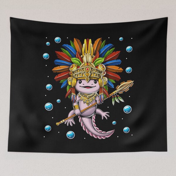 Item preview, Axolotl Aztec Warrior designed and sold by underheaven.