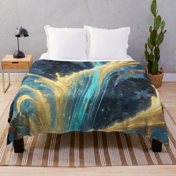 Item preview, Celestial Symphony: Blue and Yellow Cosmic Swirl designed and sold by Slick-Waffles.