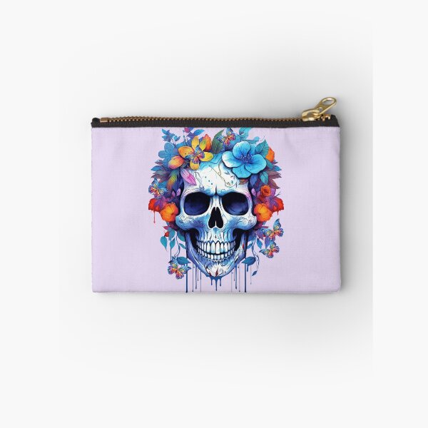Item preview, Magical skull with flowers and fantasy butterflies designed and sold by LoneAngel.