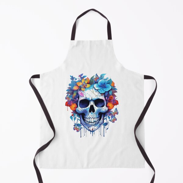 Item preview, Magical skull with flowers and fantasy butterflies designed and sold by LoneAngel.