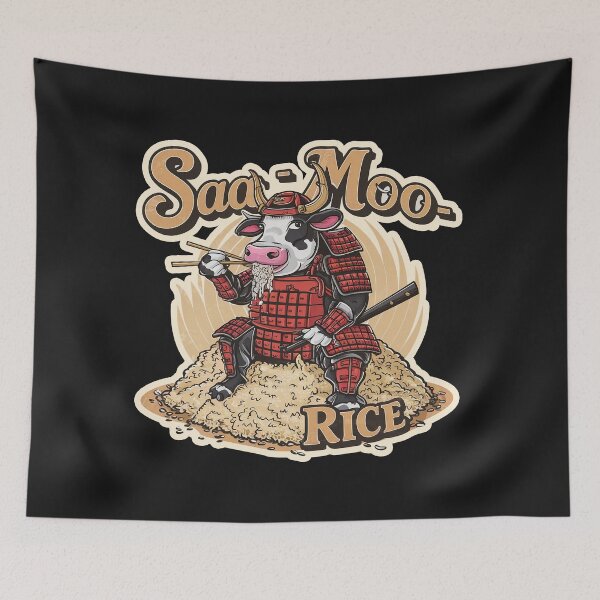 Item preview, ''Saa -Moo -Rice'' Funny Kawaii Vintage Rice Lover  T-Shirt designed and sold by Witty Shirts.