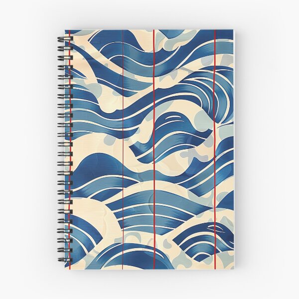 Item preview, Japanese Waves with red line designed and sold by Meeheemaha.