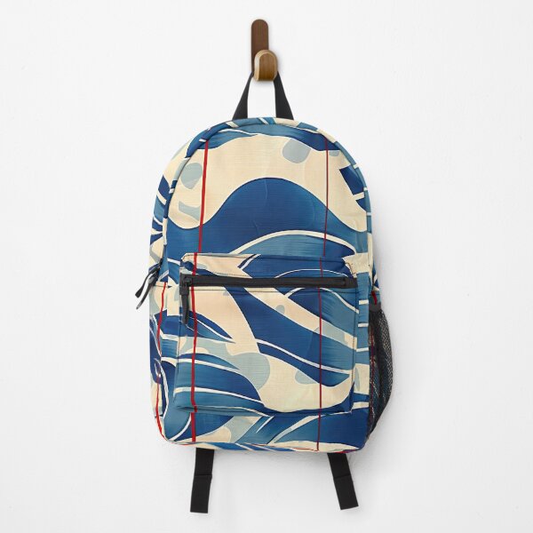 Item preview, Japanese Waves with red line designed and sold by Meeheemaha.