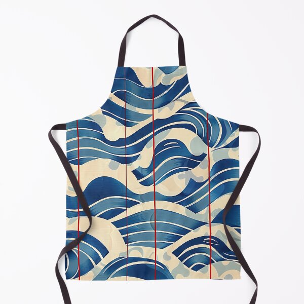 Item preview, Japanese Waves with red line designed and sold by Meeheemaha.