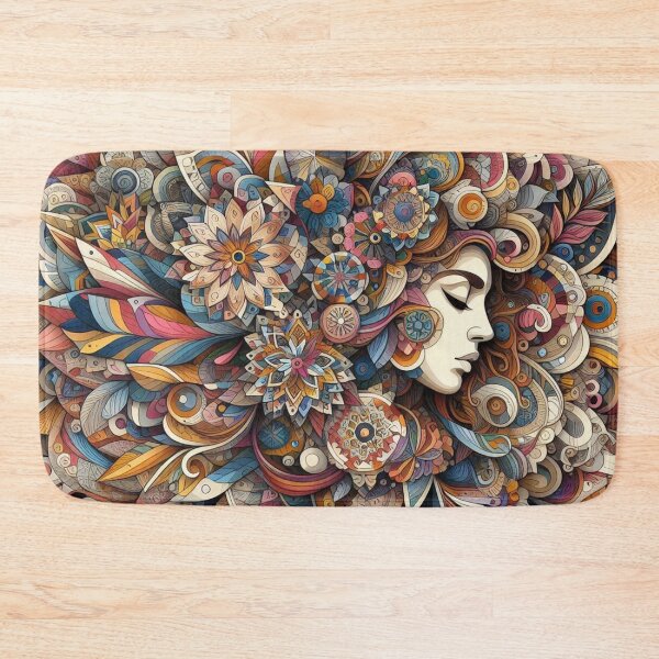 Item preview, Infinite Girl Faces: Endless Whimsy Fabric Pattern designed and sold by Rui Fernandes.