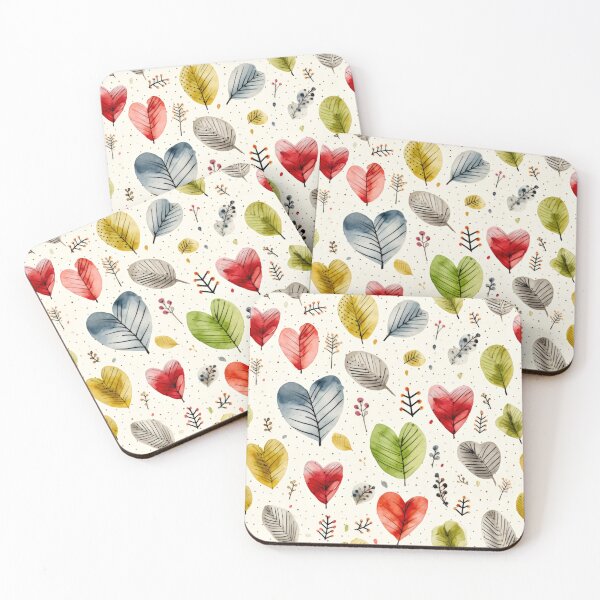 Item preview, Summer Botanical Leaf and Heart Flowers designed and sold by JessArty ⭐⭐⭐⭐⭐.