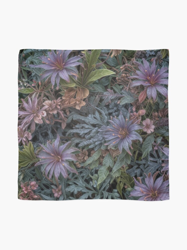 Aperçu 2 sur 3. Foulard avec l'œuvre Flowers field 72 créée et vendue par oduchossoir.