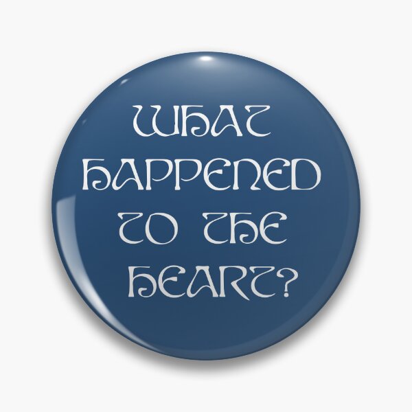 Item preview, AURORA What Happened To The Heart ? - white text blue background designed and sold by incloudines.