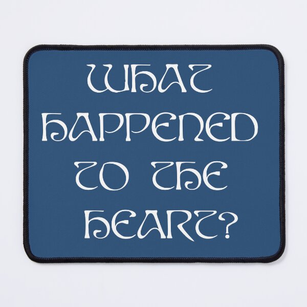 Item preview, AURORA What Happened To The Heart ? - white text blue background designed and sold by incloudines.