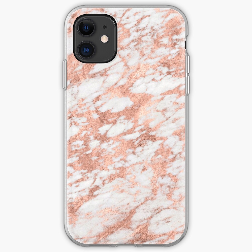 "Solid rose gold marble " iPhone Case & Cover by peggieprints Redbubble
