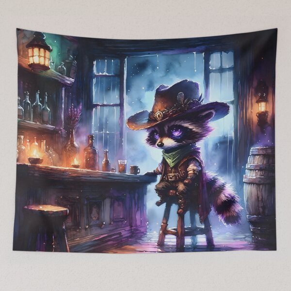 Item preview, Cowboy Raccoon in a Saloon designed and sold by h00ch2003.
