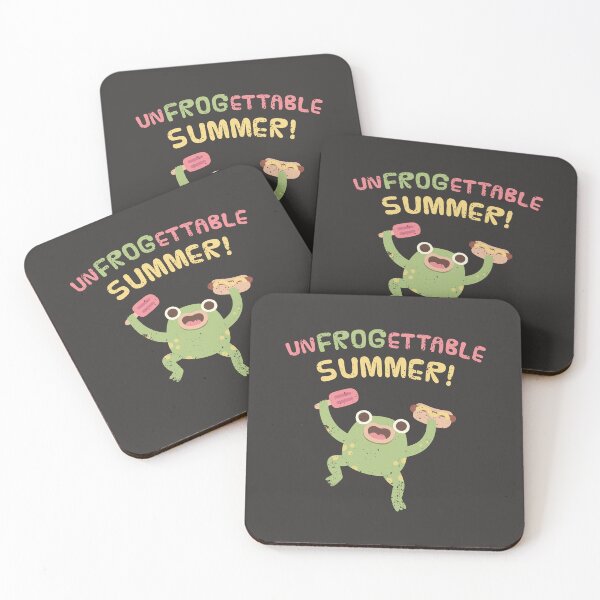 Item preview, Funny Leaping Frog Unfrogettable Summer Pun designed and sold by rustydoodle.