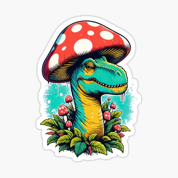 Artikel-Vorschau von Niedlicher Dinosaurier Tyranosaurus Pilz Hut Garten, designt und verkauft von TomFrontierArt.