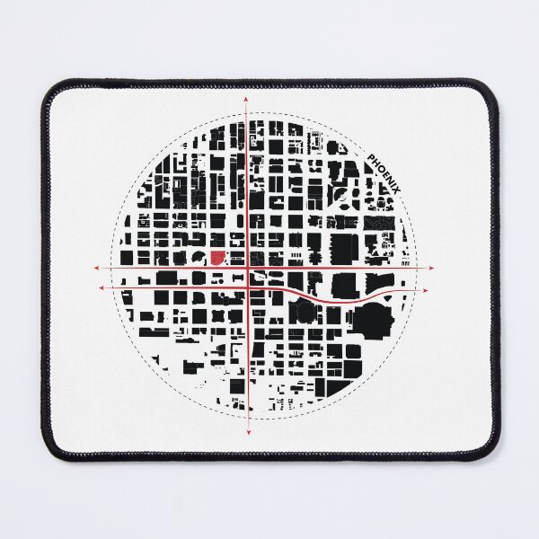 Item preview, Phoenix Skyline Blueprint: Urban Plan Illustration designed and sold by Mundivagant Designs.