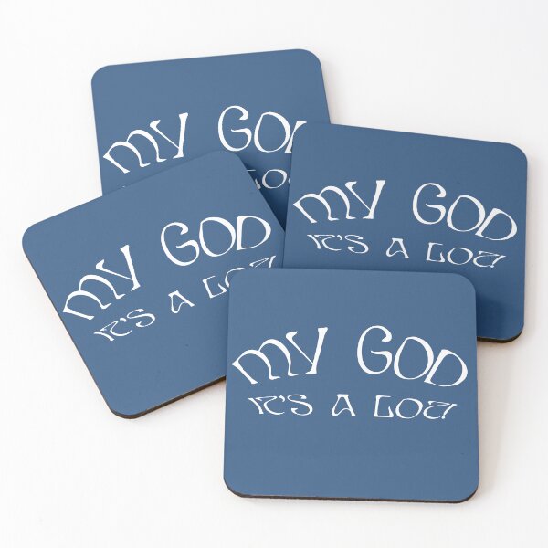Item preview, AURORA My God It's A Lot - white text blue background designed and sold by incloudines.