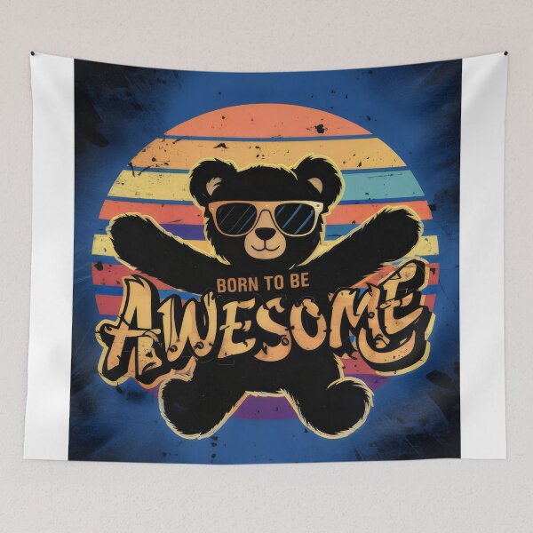Item preview, Retro bear. designed and sold by MyHappyArtShop.