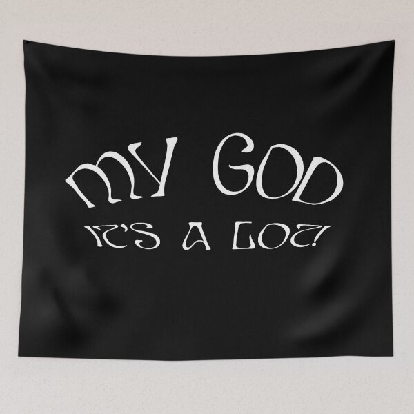 Item preview, AURORA My God It's A Lot - white text black background designed and sold by incloudines.