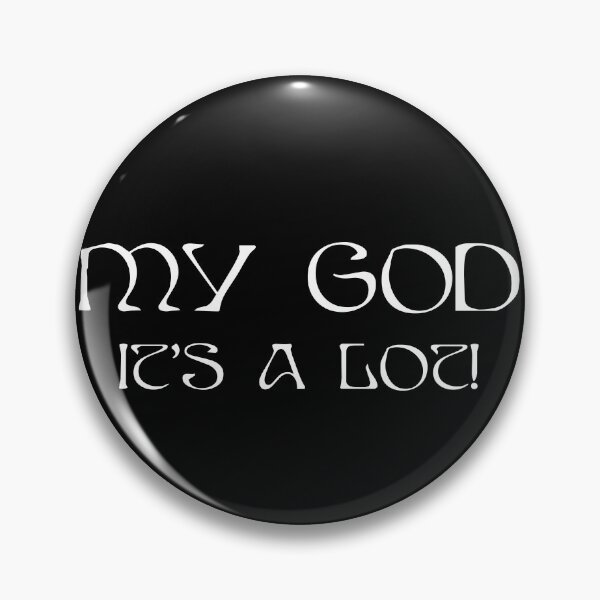 Item preview, AURORA My God It's A Lot - white text straight black background designed and sold by incloudines.
