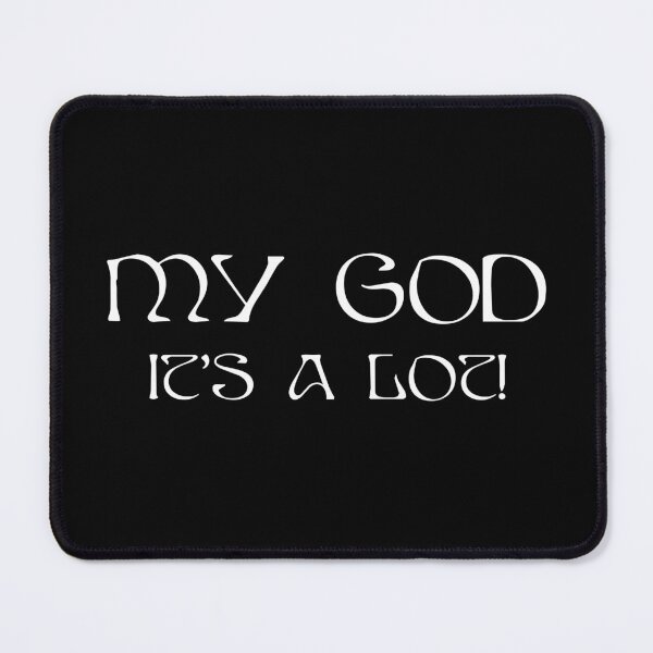 Item preview, AURORA My God It's A Lot - white text straight black background designed and sold by incloudines.
