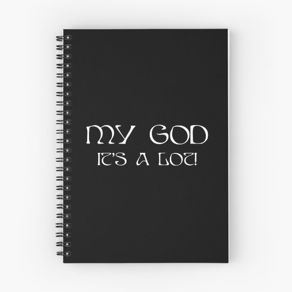 Item preview, AURORA My God It's A Lot - white text straight black background designed and sold by incloudines.