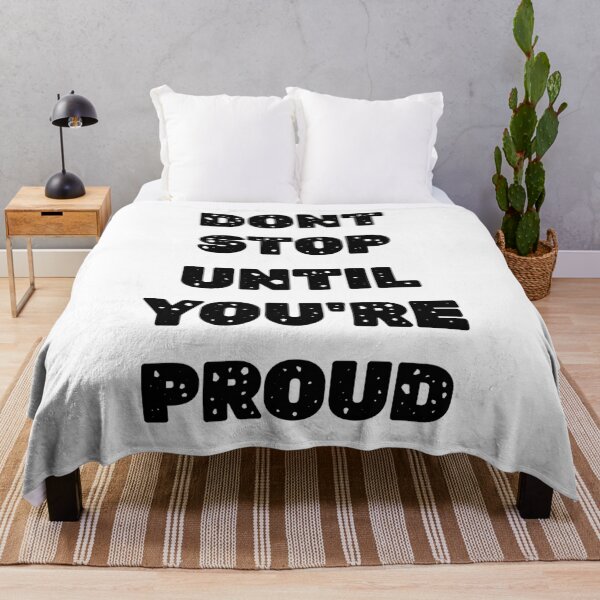 Item preview, Inspirational "Don't Stop Until You're Proud" Motivational Quote designed and sold by Delamoon.