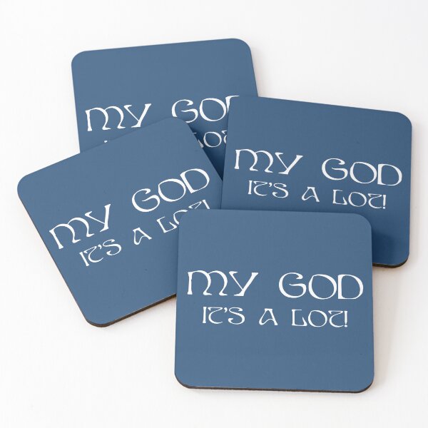 Item preview, AURORA My God It's A Lot - white text straight blue background designed and sold by incloudines.