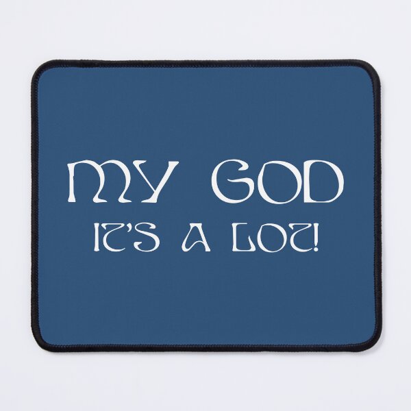 Item preview, AURORA My God It's A Lot - white text straight blue background designed and sold by incloudines.