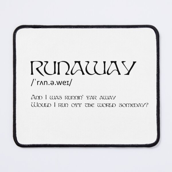 Item preview, AURORA Runaway - black text designed and sold by incloudines.