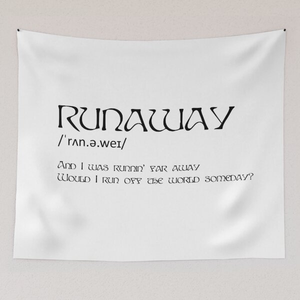 Item preview, AURORA Runaway - black text designed and sold by incloudines.