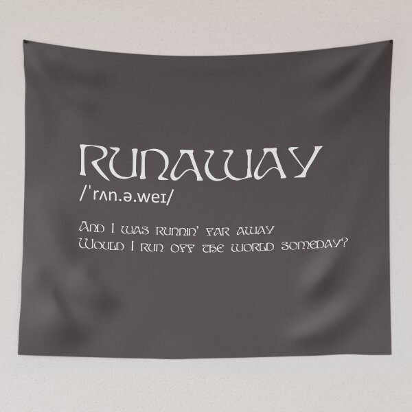 Item preview, AURORA Runaway - white text album background designed and sold by incloudines.