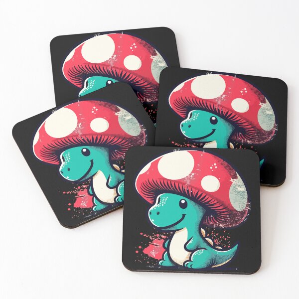 Item preview, Kawaii simple Mushroom Hat Dinosaur Tyranosaurus designed and sold by TomFrontierArt.