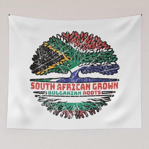 Item preview, Bulgaria Bulgarian South African South Africa Tree Roots Flag designed and sold by FlagX.