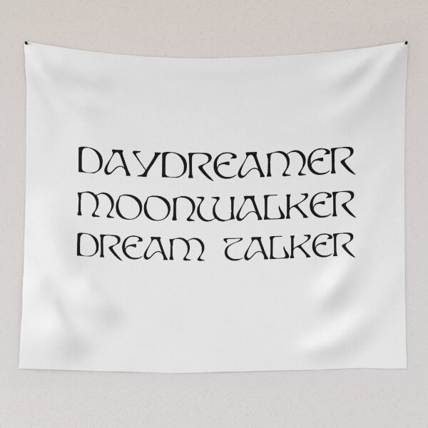 Item preview, AURORA Daydreamer Moonwalker Dream Talker - black text straight designed and sold by incloudines.