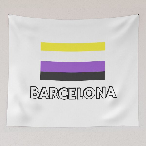 Item preview, Non Binary Pride Flag Barcelona designed and sold by Inspirationmotivation.