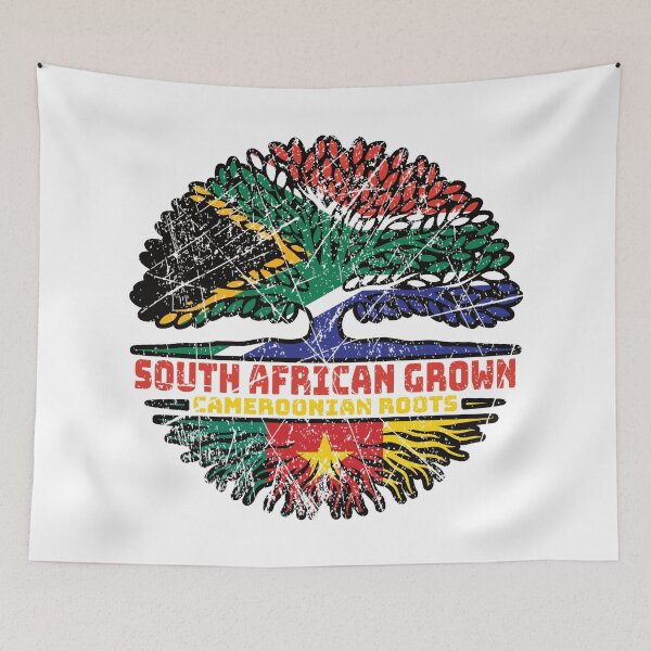 Item preview, Cameroon Cameroonian South African South Africa Tree Roots Flag designed and sold by FlagX.