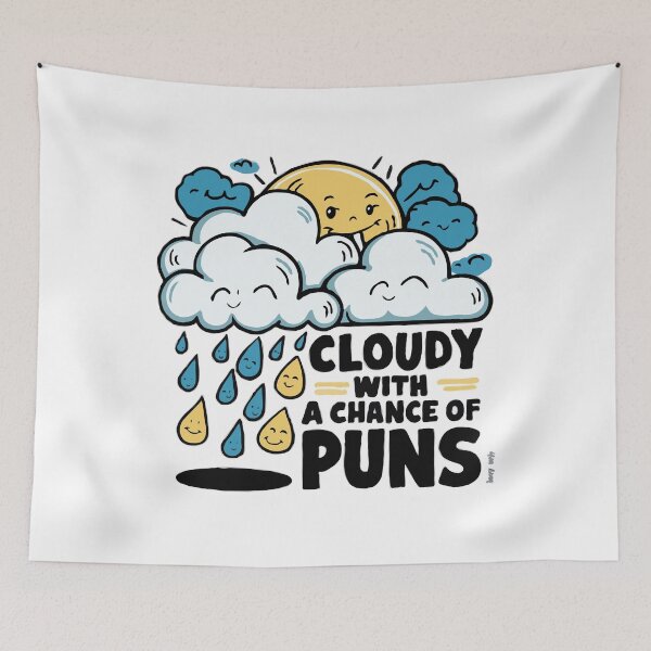 Item preview, Cloudy with a Chance of Puns Funny Dad Joke designed and sold by Lion G.