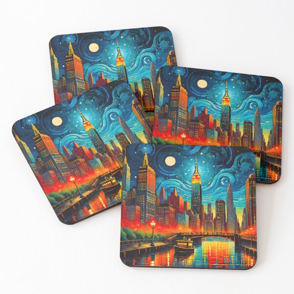 Item preview, Beautiful Coloured New York Skyline designed and sold by GrizzlyCollective.
