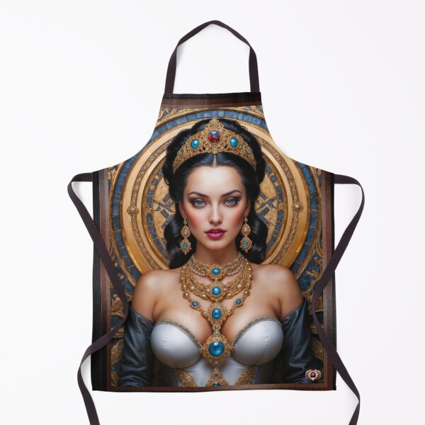 Item preview, An Exquisite Portrait Of A Regal Queen Adorned in Opulent Jewelry Gorgeous AI Concept Art by Xzendor7 designed and sold by Xzendor7 Digital Art Creations.