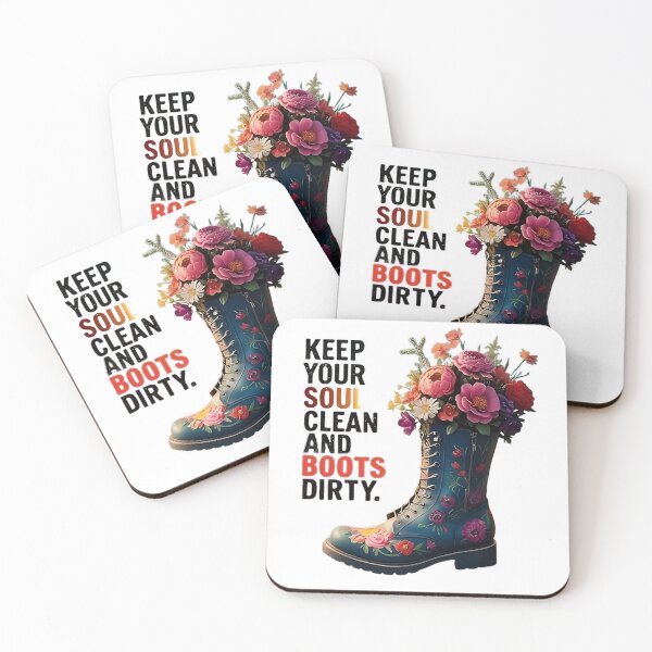 Item preview, Keep your soul clean and boots dirty designed and sold by pixelated_echoes.
