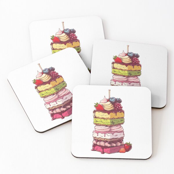 Item preview, Decadent Delights: Dessert Lover's Vinyl Decal of a Stack of Treats designed and sold by harmzk90.