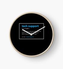 Reloj Regalo de soporte técnico Definición Divertido informático Geek presentes