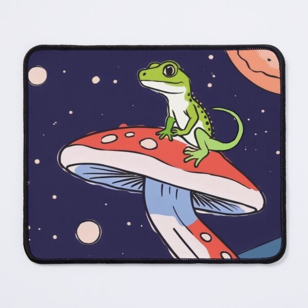 Item preview, A lizard on a mushroom in space designed and sold by quasartphil.