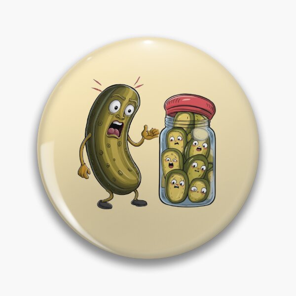 Item preview, Funny Pickle Surprise Cucumber And A Jar Of Sliced Pickles designed and sold by Fatimah Saeed.
