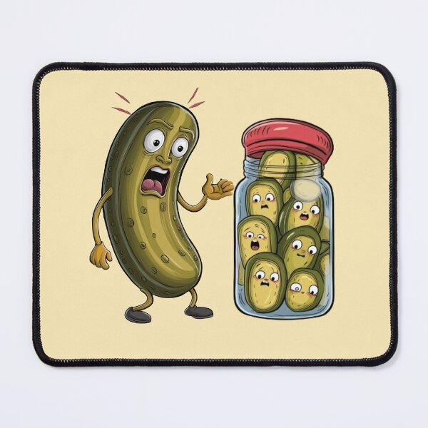 Item preview, Funny Pickle Surprise Cucumber And A Jar Of Sliced Pickles designed and sold by Fatimah Saeed.