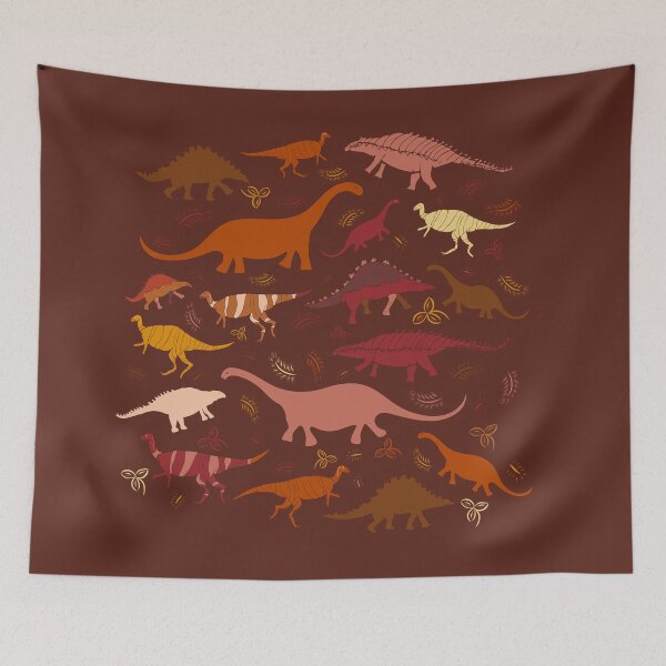 Item preview, Dinosaur roam free, Dinos in shades of reds  designed and sold by cleolovescolor.