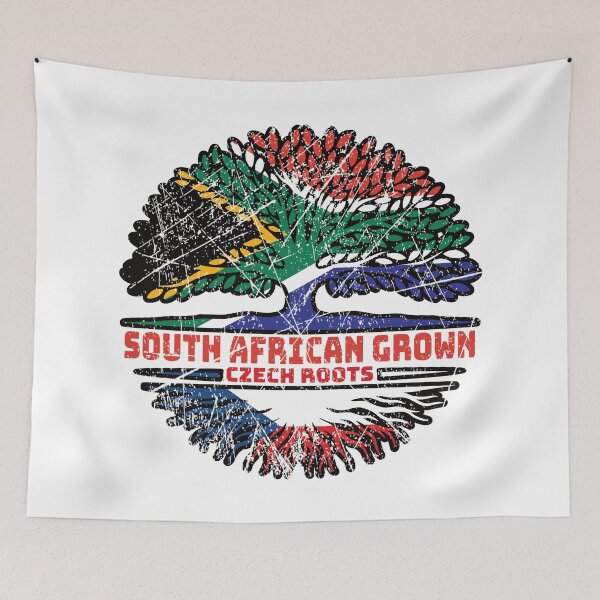 Item preview, Czech Republic Czech South African South Africa Tree Roots Flag designed and sold by FlagX.