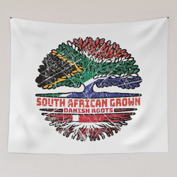 Item preview, Danish Denmark South African South Africa Tree Roots Flag designed and sold by FlagX.